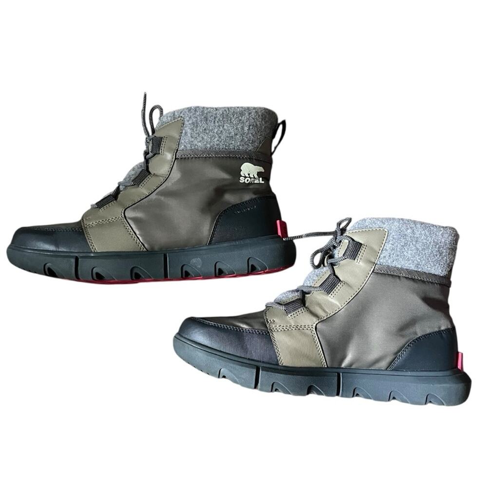 Sorel Womens Explorer II Carnival Felt Boot Snow Winter Waterproof Sage Stone 11 - Picture 3 of 11